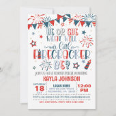 我が家の小さな花火　性別発表ベイビーシャワー 招待状 (正面)