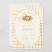 我が家の愛らしいりんご 秋 性別問わず 招待状 (正面)