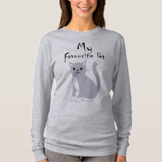 我が家の愛猫 ミニマリスト 猫 ラインアート Tシャツ