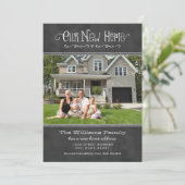 我が家の新しい黒素朴い黒い黒板写真が動く 案内状 (スタンド正面)