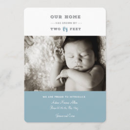 我が家は二つの足誕生の発表によって成長した 案内状