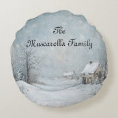 我が家へようこそパーソナライズされた ラウンドクッション (裏面)