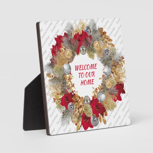 我が家へようこそ |クリスマス フォトプラーク (正面)