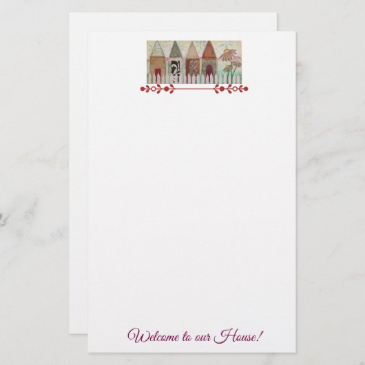我が家へようこそ 便箋 (正面/裏面)