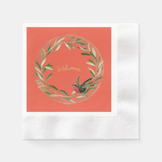 我が家へようこそ 縁ありカクテルナプキン (正面)