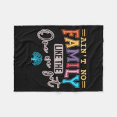 我が家ほど愛に満ちた家族はいない - おそろいの家族 フリースブランケット (正面(横))