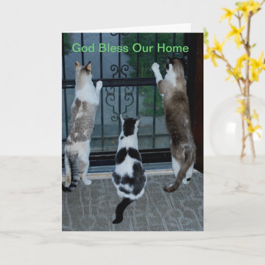 我が家を祝福せよ カード (黄色い花)