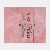 我が家を祝福せよ フリースブランケット (正面(横))