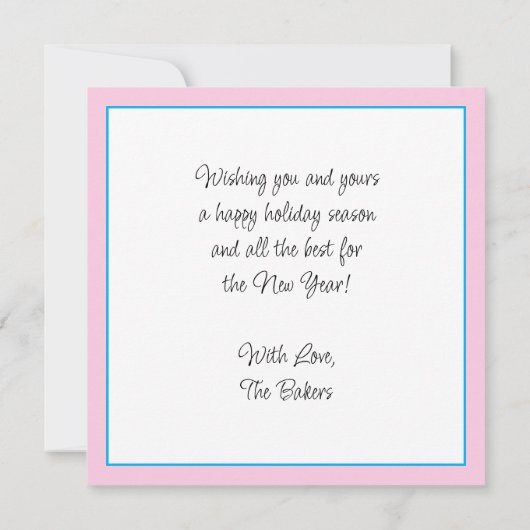 我が家パーソナライズされたの聖降誕祭お目出とう カード (裏面)