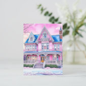 我が家パーソナライズされたの聖降誕祭お目出とう ポストカード (スタンド正面)