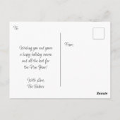 我が家パーソナライズされたの聖降誕祭お目出とう ポストカード (裏面)