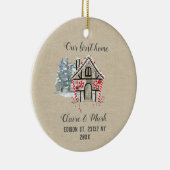 我が家初の田舎のクラフトのクリスマス装飾品 セラミックオーナメント (右)