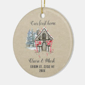 我が家初の田舎のクラフトのクリスマス装飾品 セラミックオーナメント (左)