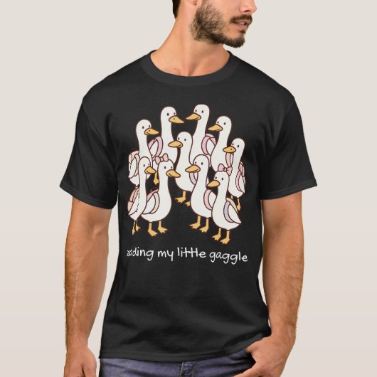 我が小さな群れを先導する馬鹿なガチョウの学生 Tシャツ (正面)