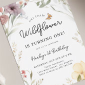 我が小さな野の花　１歳の誕生日 招待状