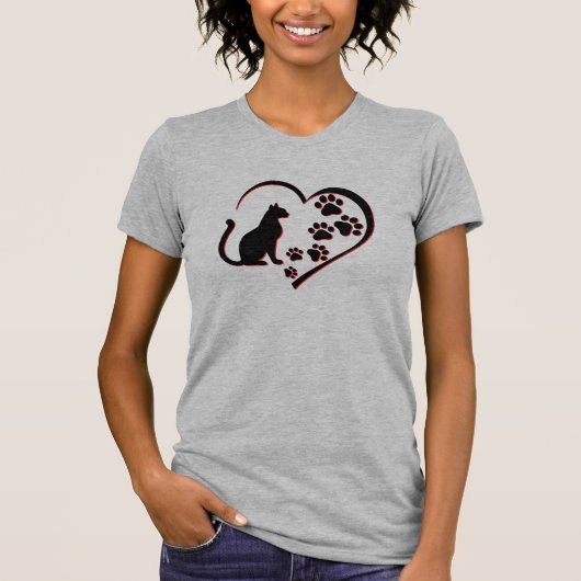 我が心に永遠に子猫の肉球Tシャツ Tシャツ (正面)