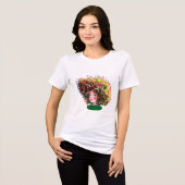 我が心は依然若く – 芸術的な木の髪の少女 トライブレンドTシャツ (正面全面)