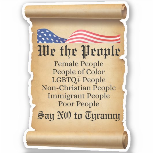 我が民は暴政にノーと言う シール (正面)