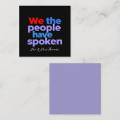 我が民族はアメリカ話人のプライドを持つ スクエア名刺 (正面/裏面)