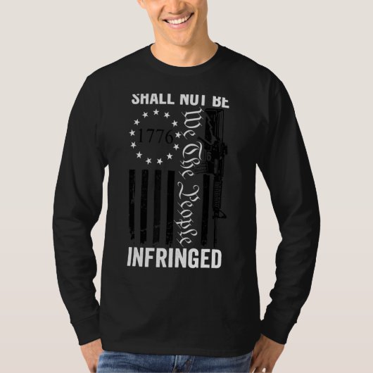 我が民族はAr15 Usa Gunを侵害してはならない Tシャツ (正面)