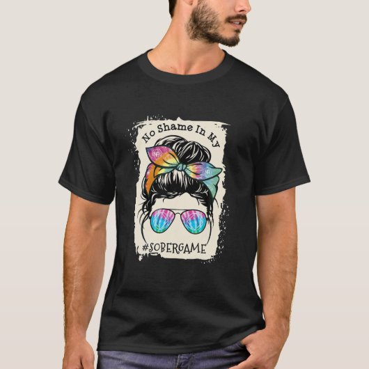 我が清酒ゲームに恥なし NA AA 麻薬匿名 Tシャツ (正面)