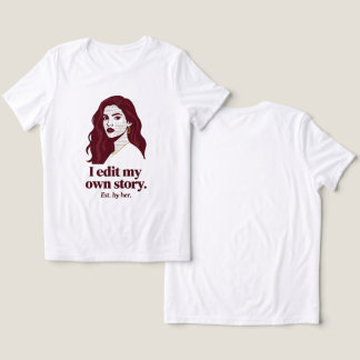 我が物語は我が手で編集する | 女性らしいリテラリーTシャツ トライブレンドTシャツ