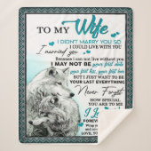 『我が狼の妻の誕生日贈結婚り物』 シェルパブランケット (正面)