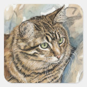 我が猫ナリの研究 スクエアシール (正面)