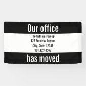 我が社の発表は白黒に動いた 横断幕 (横)