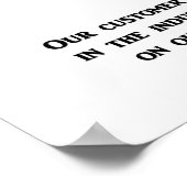 我が社の顧客サービスは比類のない ポスター (角)