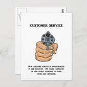 我が社の顧客サービスは比類のない ポストカード (正面/裏面)