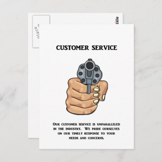 我が社の顧客サービスは比類のない ポストカード (正面/裏面)