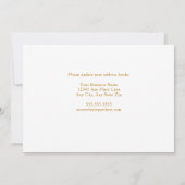 我が社はシックな金ゴールド事業の移転を行った 案内状 (裏面)