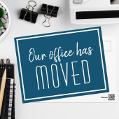 我が社はブルーシンプルホワイト事業を移転 ポストカード