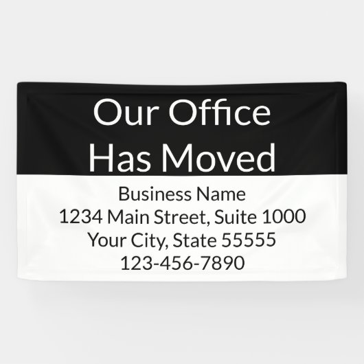 我が社は事業を白黒に引き上げた 横断幕 (横)