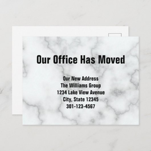 我が社は大理フェイク石の発表を 案内ポストカード (正面/裏面)