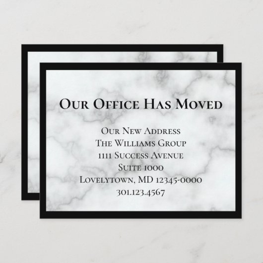 我が社は大理石のフェイク発表を感激した 案内状 (正面/裏面)