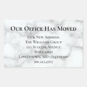 我が社は大理石のフェイク発表を感激した 長方形シール (正面)