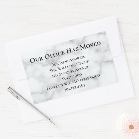 我が社は大理石のフェイク発表を感激した 長方形シール (封筒)