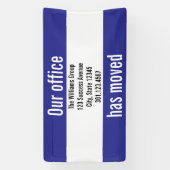 我が社は発表を青と白に変えた 横断幕 (縦)