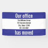 我が社は発表を青と白に変えた 横断幕 (横)