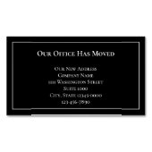 我が社は白黒発表に動いた マグネット名刺 (正面)