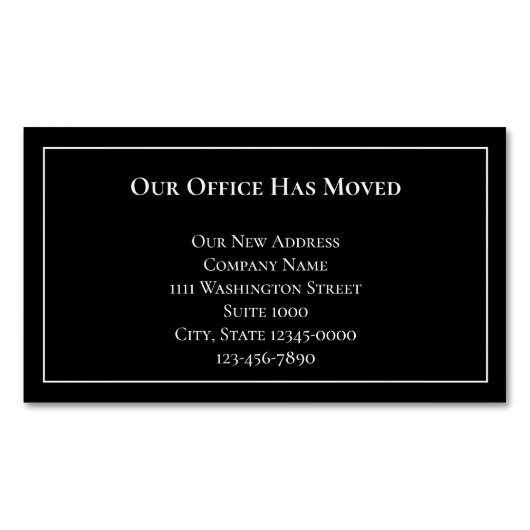 我が社は白黒発表に動いた マグネット名刺 (正面)