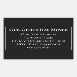 我が社は白黒発表に動いた 長方形シール