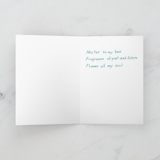 我が蜂の蜜:最適な相手のための俳句カード カード (内部)