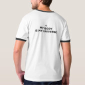 我が身は我が宇宙 Men's 励ましTシャツ Tシャツ (裏面)