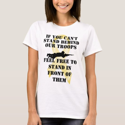 我が軍の背後に立つ Tシャツ (正面)