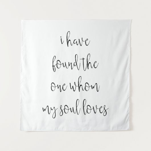 「我が魂の愛する者を見つけた」結婚式 タペストリー (正面)