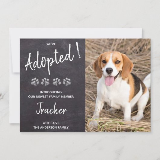 我たち家族の新しいペット犬パピーパーティ 招待状 (正面)