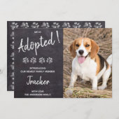 我たち家族の新しいペット犬パピーパーティ 招待状 (正面/裏面)